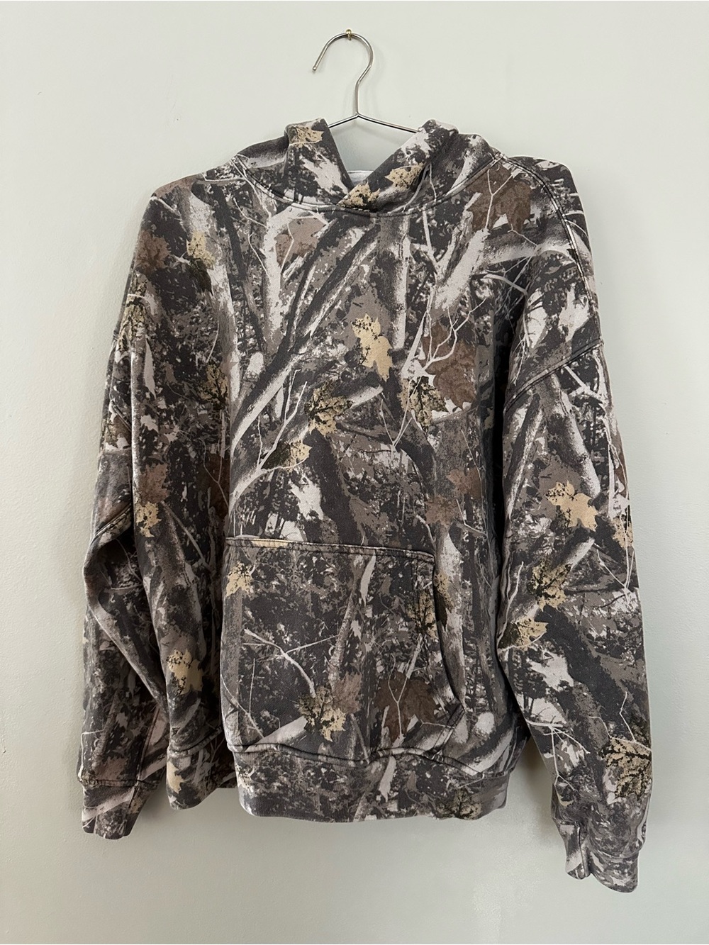 Abercrombie & Fitch Soft A&F Essentials Camo Hoodie M Oversized